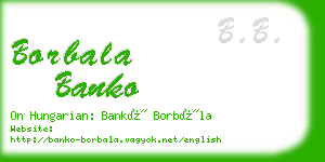 borbala banko business card